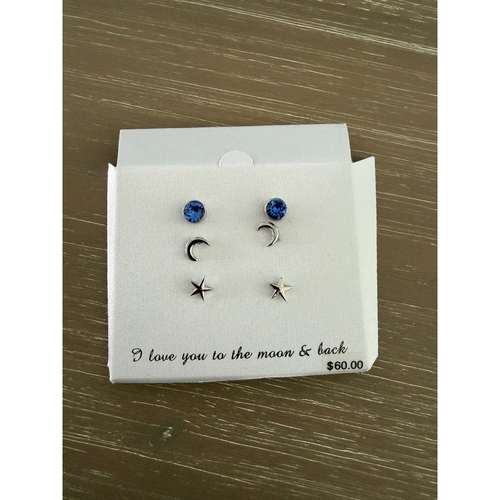 NEW Kohl's Charming Inspirations Swarovski Crystal Stud Earrings